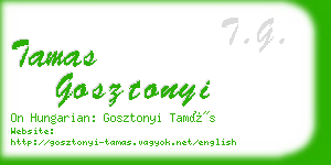 tamas gosztonyi business card